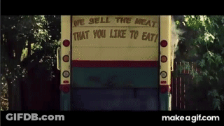 Sign On Truck Says We Sell The Meat That You Like To Eat GIF