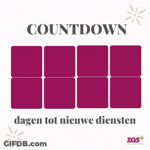 Sign Saying Countdown Dagen Tot Neue Diensten GIF