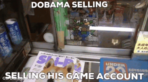 Sign Saying Dodama Selling Game Account GIF