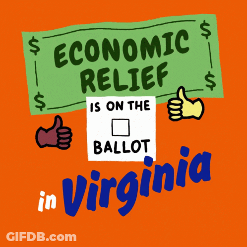 Sign Saying Economic Relief Is On The Ballot GIF