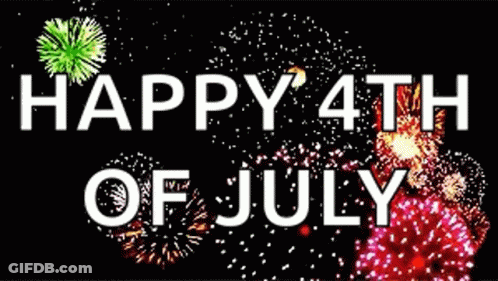 Sign Saying Happy 4Th Of July With Fireworks GIF