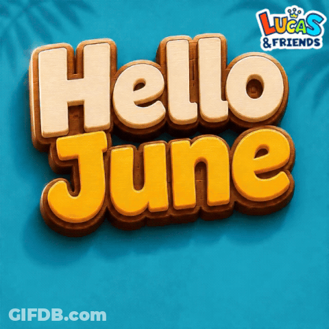 Sign Saying Hello June GIF