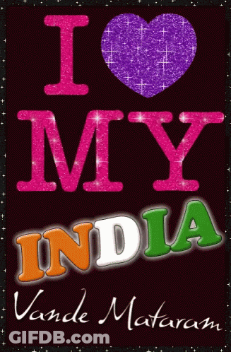 Sign Saying I Love My India GIF