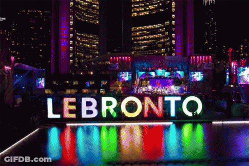 Sign Saying Lebronto GIF