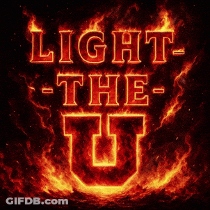 Sign Saying Light-The-Ut Is On Fire GIF