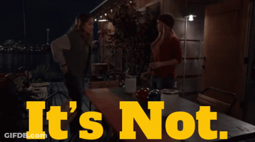 Sign Saying Not With Two People GIF