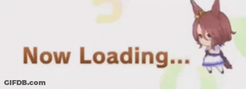Sign Saying Now Loading With Cartoon Character GIF