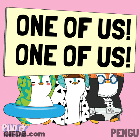 Sign Saying One Of Us One Of Us GIF