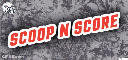 Sign Saying Scoop N Score With Football Helmet GIF