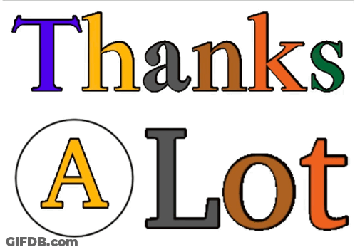 Sign Saying Thanks A Lot GIF