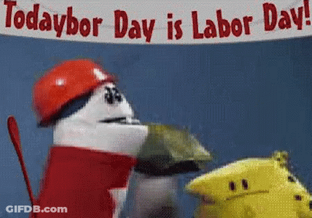 Sign Saying Today Is Labor Day GIF