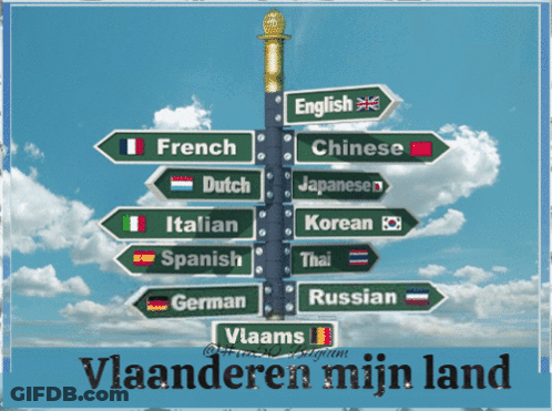 Sign Saying Vlaanderen Mijn Land GIF