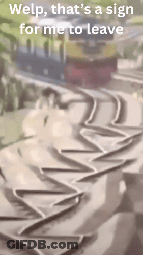Sign Saying Welp That's A Sign For Me To Leave GIF