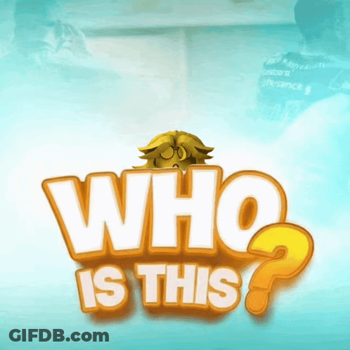 Sign Saying Who Is This With Question Mark GIF
