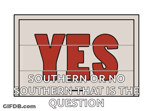 Sign Saying Yes And Southern Or No Southern GIF