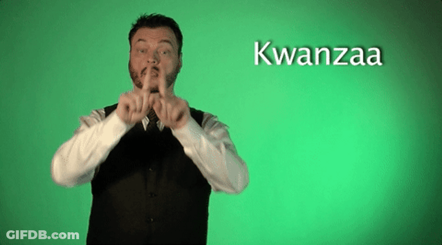 Sign With Robert Happy Kwanzaa Sign Language GIF