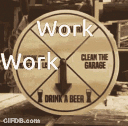 Sign Work Clean Garage And Drink Beer GIF