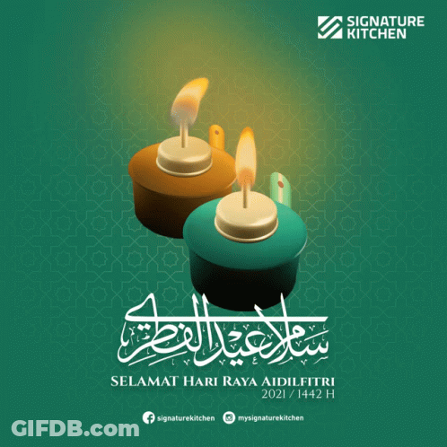Signature Kitchen Ad With Two Candles GIF