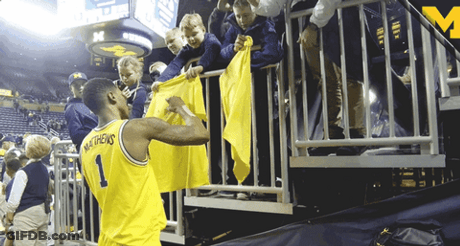 Signing The Shirt Before The Buzzer Beater GIF