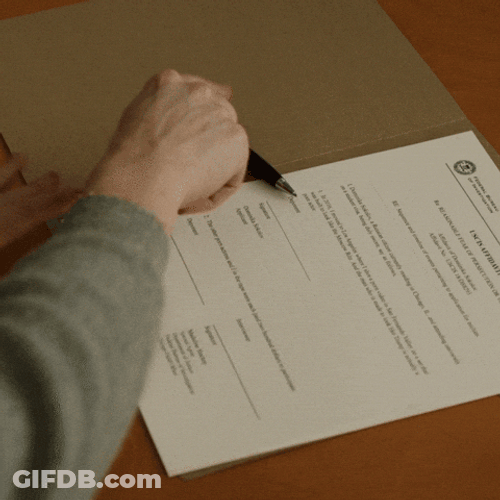 Signs Personal Signature On Paper GIF