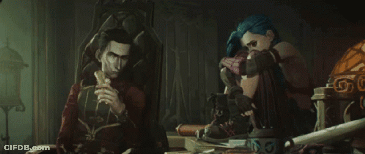 Silco Comforting Jinx Arcane GIF