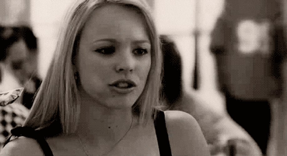 Silence Rachel McAdams Shut Up Text GIF