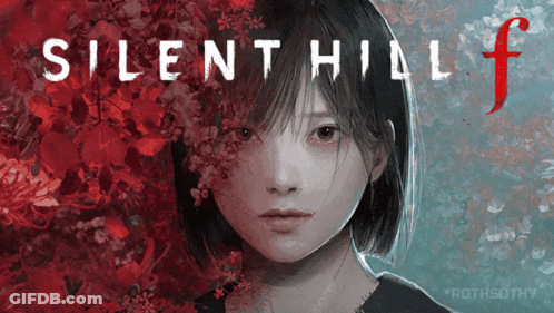 Silent Hill F Poster Woman With Red Flowers GIF