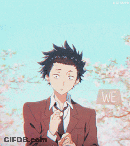 Silent Voice Ishida Holding Bread GIF