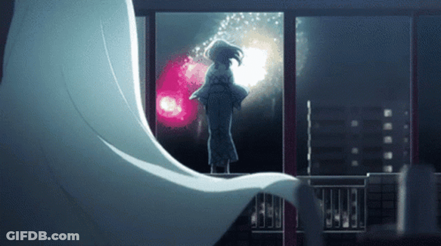Silent Voice Nishimiya In Balcony GIF