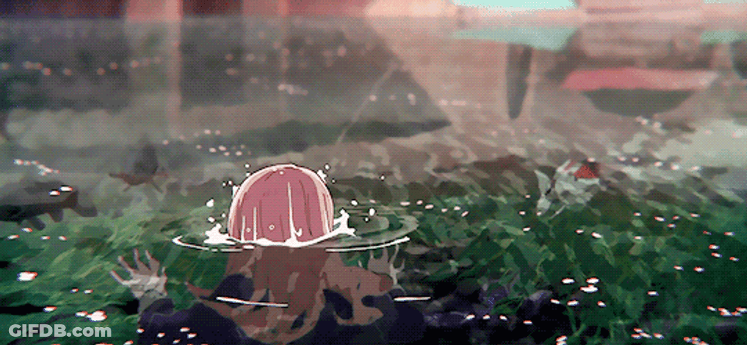 Silent Voice Shouko Getting Wet GIF