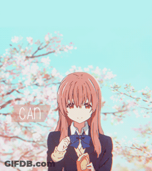 Silent Voice Shouko Looking Left GIF