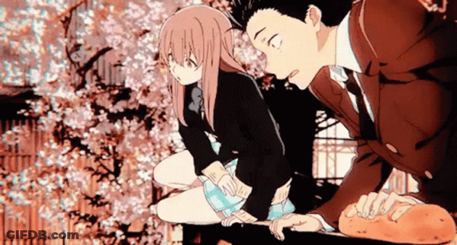 Silent Voice Shouko Nishimiya Jumping GIF