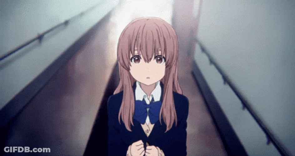 Silent Voice Shouko Nishimiya Smiling GIF