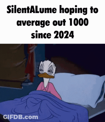 Duck In Bed Hoping To Average 1000 Since 2024 GIF