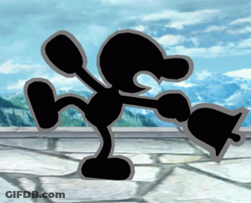Silhouette Cartoon Character With Bell GIF