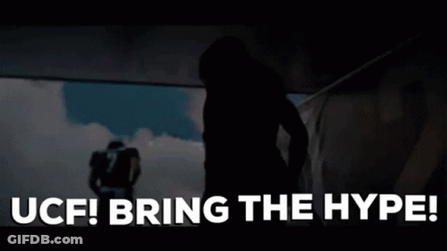 Silhouette Football Player UCF Bring The Hype GIF