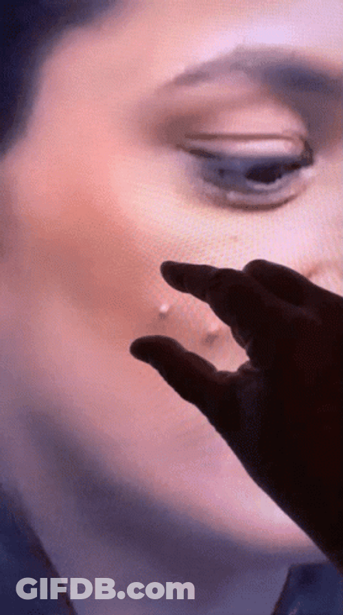 Silhouette Hand Virtual Pimple Popping GIF