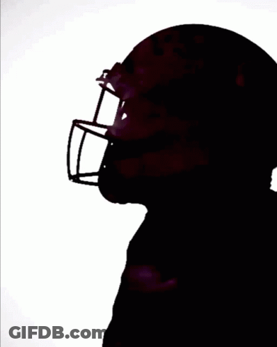 Silhouette Helmet Purple Clouds Lightning GIF