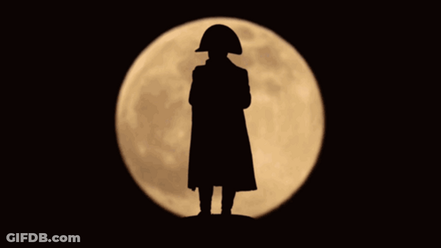 Silhouette In The Moon Napoleon Meme GIF