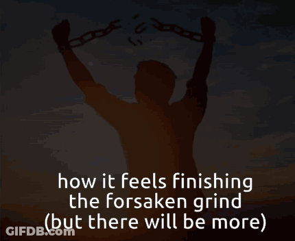 Silhouette Man Holding Chains How It Feels Finishing Forsaken Grind GIF