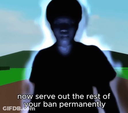 Silhouette Man Serve Out Your Ban Permanently GIF
