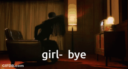 Silhouette Man Walking Girl-Bye GIF