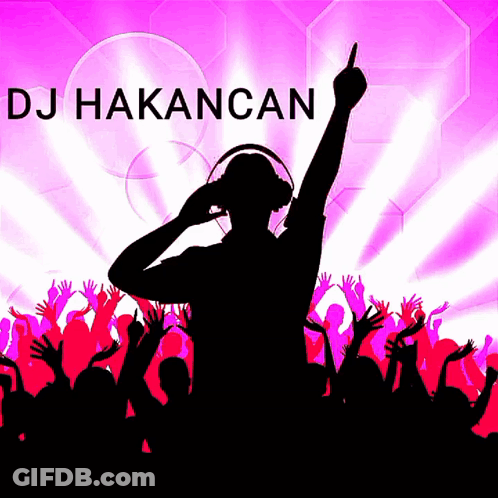Silhouette Man Wearing Headphones DJ Hakancan GIF