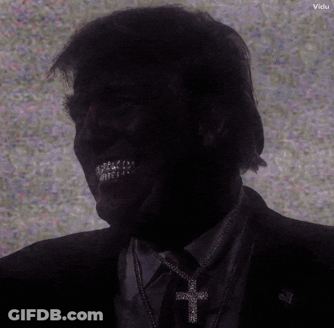 Silhouette Man With Cross On Neck GIF