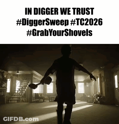 Silhouette Of Man Holding Shovel GIF