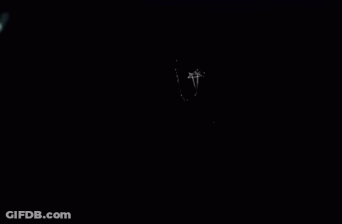 Silhouette Of Person Standing On Blue Background GIF