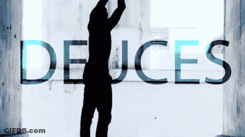 Silhouette Of Person With Deuce GIF