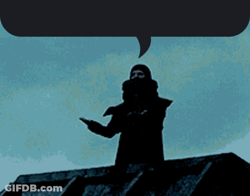 Silhouette Of Person With Speech Bubble GIF