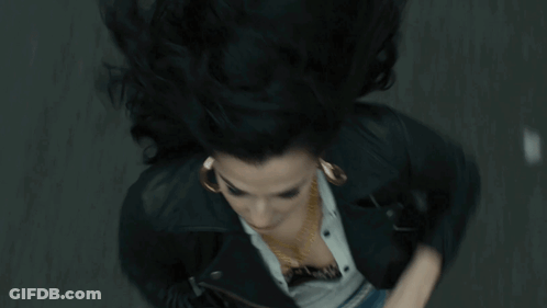 Silhouette Of Woman In Circle With Arms Outstretched GIF