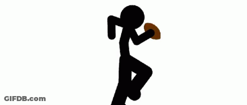 Silhouette Person Laying Down With Fumble GIF